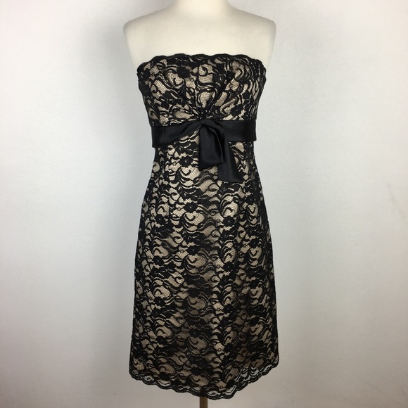 White House Black Market Dresses & Skirts - White House Black Market Strapless Lace Dress 8
